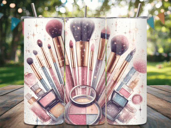 Cosmetics Makeup Brushes Tumbler Wrap