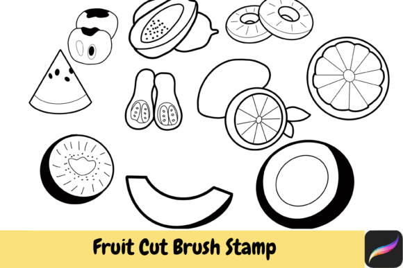 Cut Fruit Food Brush Stamps Procreate: A Creative Tool for Digital Artists and Designers