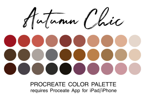 Enhancing Creative Projects with the Autumn Chic Procreate Color Palette