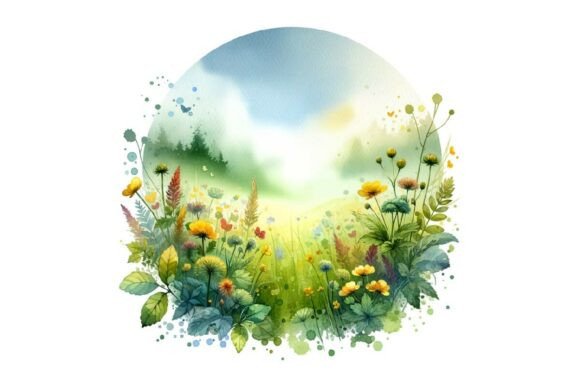 Exploring the Versatility of Earthy Tones Watercolor Grass Brushes in Creative Design
