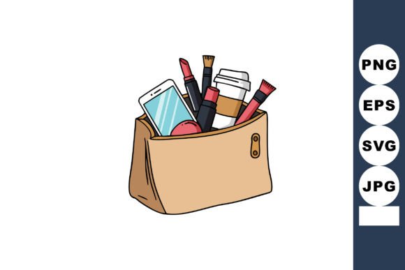 Makeup Bag with Brushes Lipstick Coffee: A Modern Creative Essential