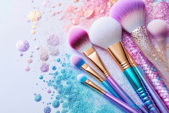Makeup Brushes Background: A Versatile Visual Resource for Creative and Commercial Use