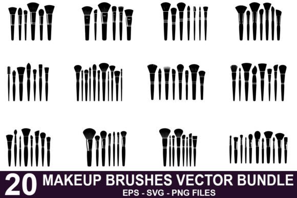 Makeup Brushes Vector Bundle: Creative Design Made Easy