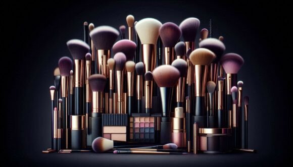 Modern Makeup Brushes Dark: A Creative Toolkit for Versatile Design Needs