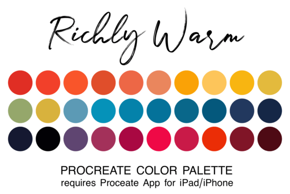 Richly Warm Procreate Color Palette
