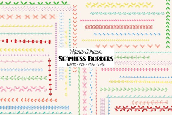 Seamless Borders Color Divider Brushes for Creative Projects