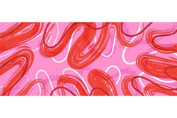 Strategic Use of Abstract Background with Red Brushes for Visual Impact and Brand Communication