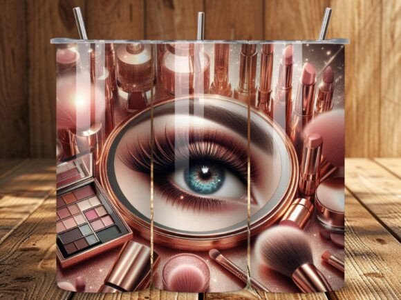 Watercolor Beauty Tools & Makeup Brushes: Creative Design Essentials